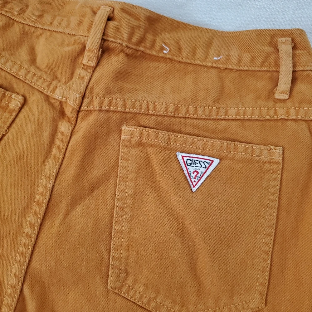 Vintage Guess caramel jean shorts 30 inch waist 14